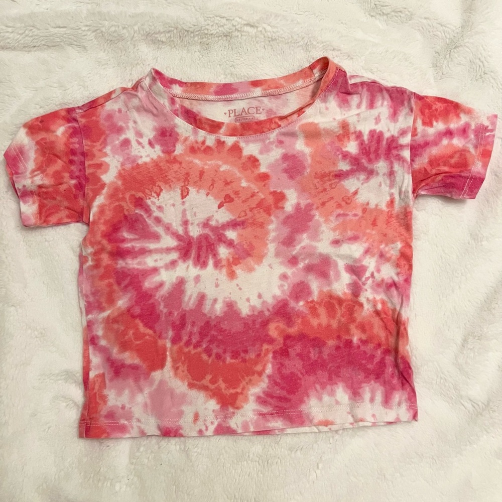 The Children's Place Pink & Coral Tie-Dye Short Sleeve Tee